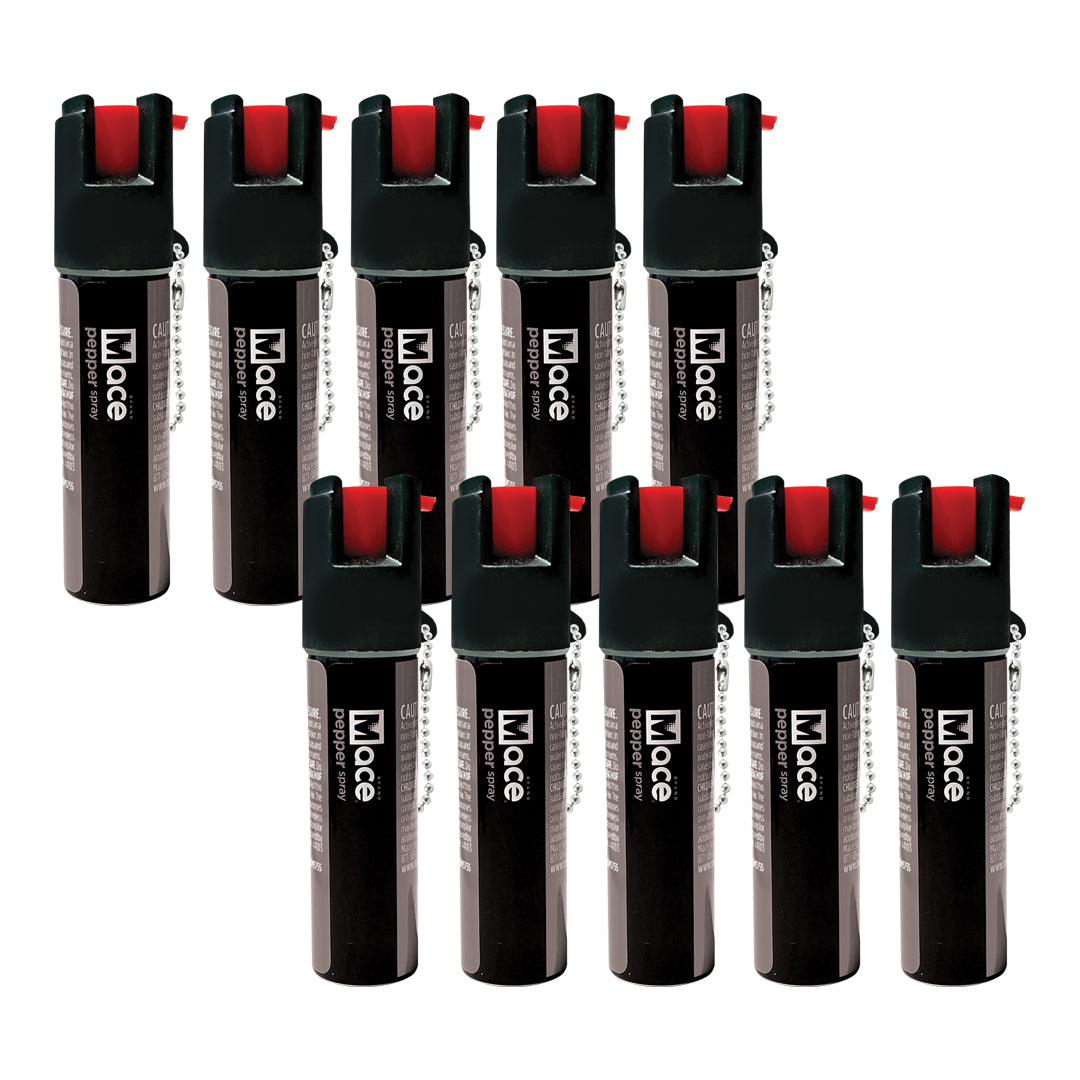 Value Pack (10) Gray Twist Lock Pepper Sprays Mace® Brand
