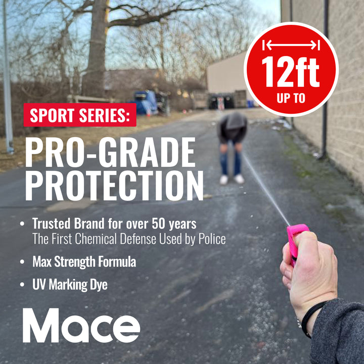 Mace Flip Top with Sport Band Pepper Spray - Pink