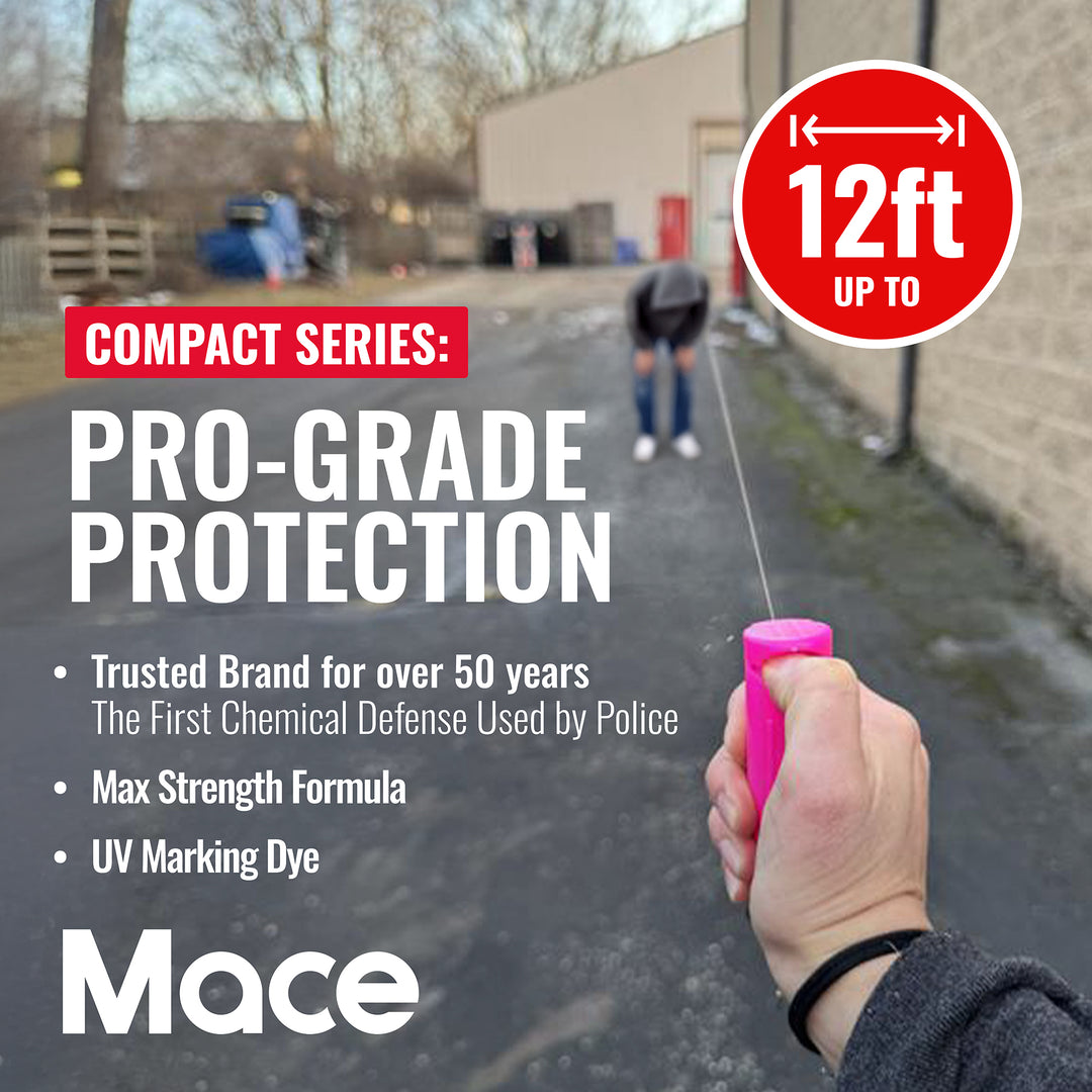 Mace Flip Top Compact Hard Case Pepper Spray - Pink
