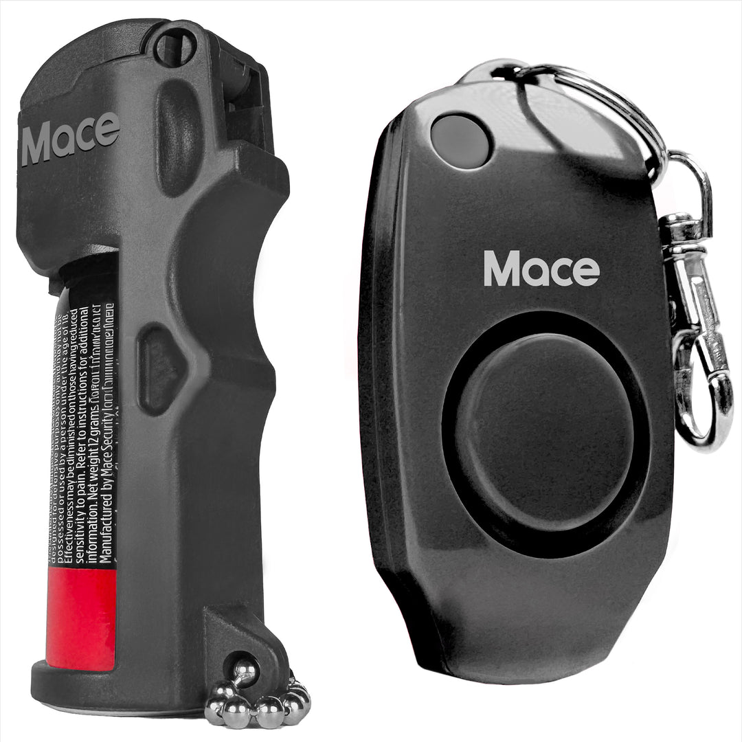 Mace Pepper Spray and Personal Alarm Combo Kit - Black