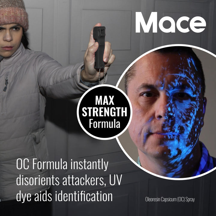 Mace Ergo Stun Device & Personal Model Pepper Spray - Black