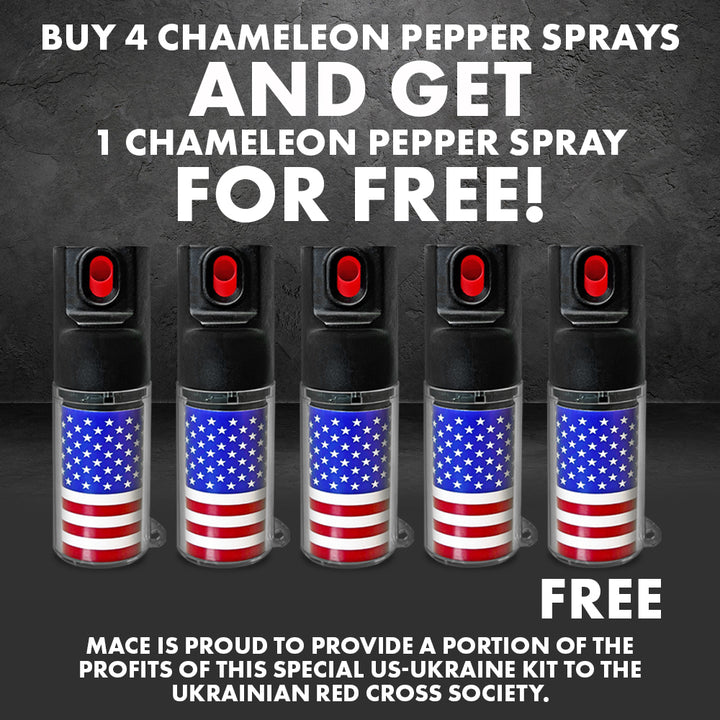 Chameleon Pepper Spray Kit (5 Piece) - Includes 3 Interchangeable Designs