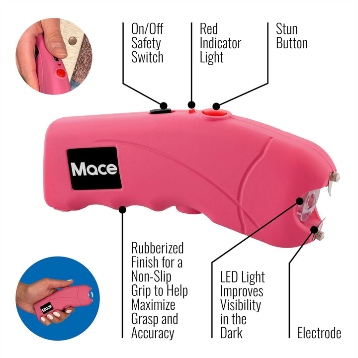 Mace Ergo Stun Gun & Hard Case Pepper Spray - Pink