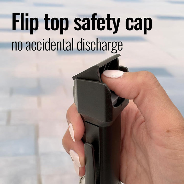 3-IN-1 Tear Gas Enhanced Mace Police Pepper Spray, ideal self defense  for women, 12 ft range, rugged police-ready housing with clip, Made in the USA