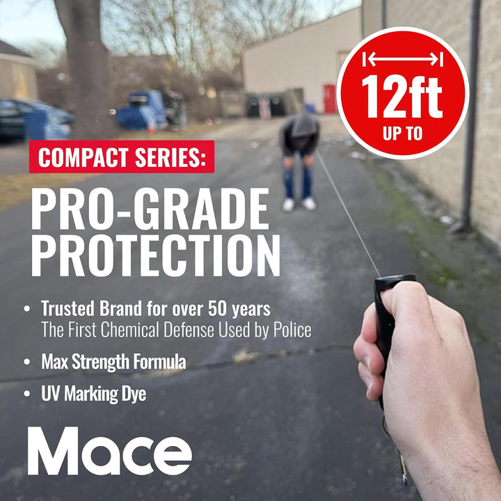 Mace Ergo Stun Gun, Alarm, & Hard Case Pepper Spray - Black