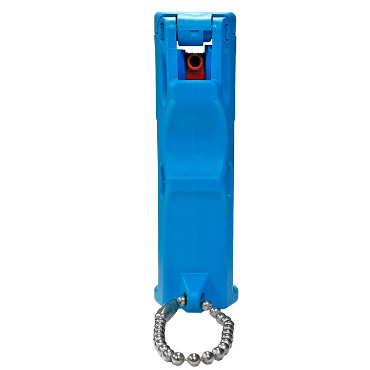 Pocket Size Mace Pepper Spray- Ideal self defense keychain for women, 10 ft range, Made in the USA-Blue