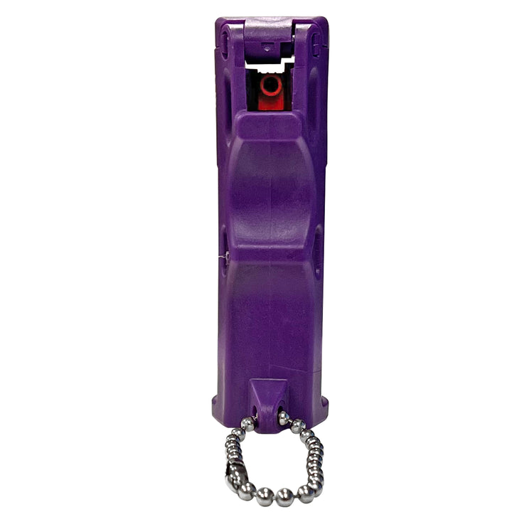 Pocket Size Mace Pepper Spray- Ideal self defense keychain for women, 10 ft range, Made in the USA- Purple