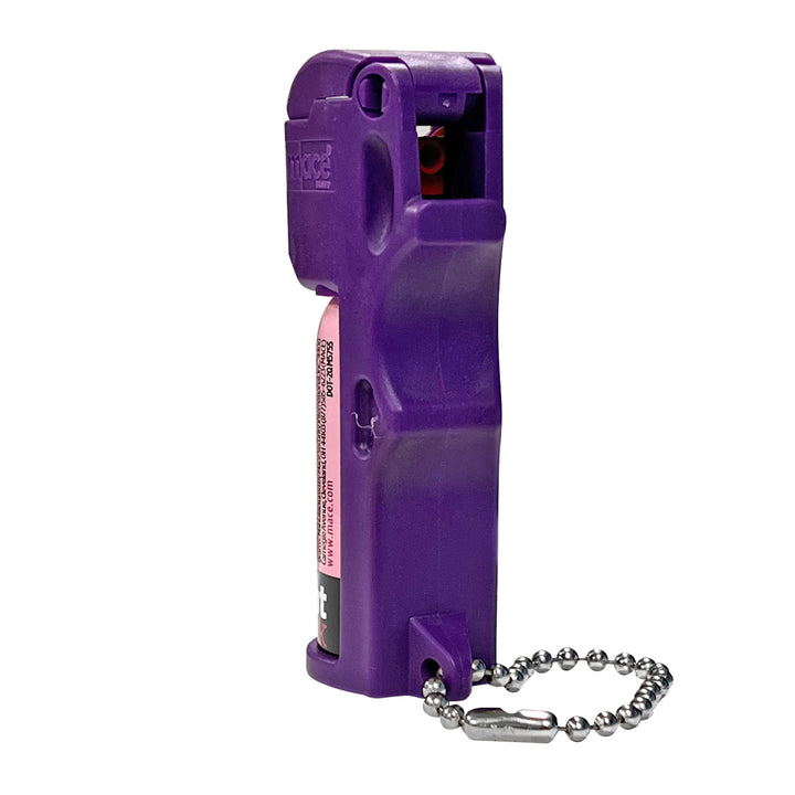 Pocket Size Mace Pepper Spray- Ideal self defense keychain for women, 10 ft range, Made in the USA- Purple