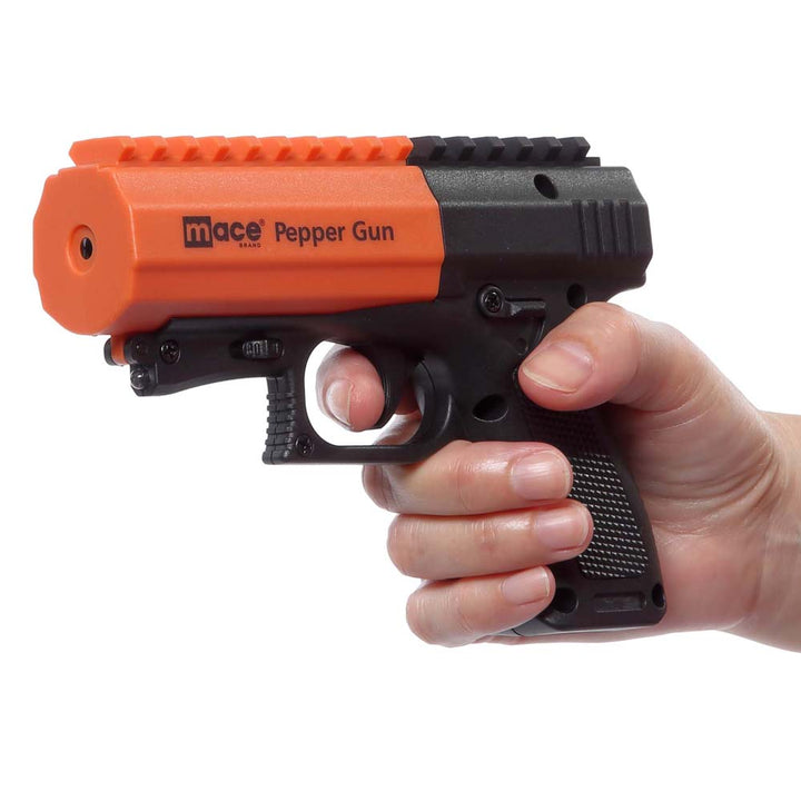 Mace Pepper Spray Gun, ideal home and vehicle defense, Black and orange