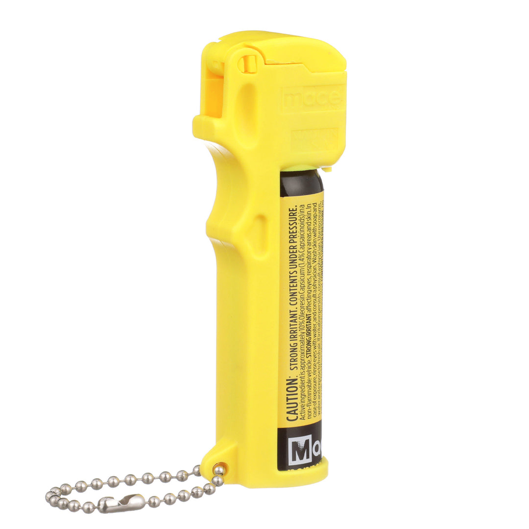 Full Size Mace Pepper Spray- Ideal self defense keychain for women, 12 ft range, Made in the USA, Available in Pink, Black, Orange, Blue, or Yellow