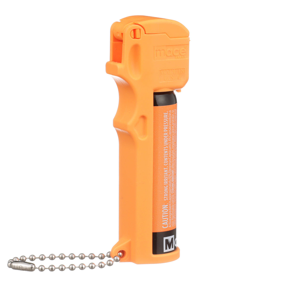 Full Size Mace Pepper Spray- Ideal self defense keychain for women, 12 ft range, Made in the USA, Available in Pink, Black, Orange, Blue, or Yellow