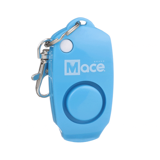 Mace personal alarm, 130 decibel, self defense keychain, ideal for school age kids- Black, yellow, red, green, blue, pink or orange.