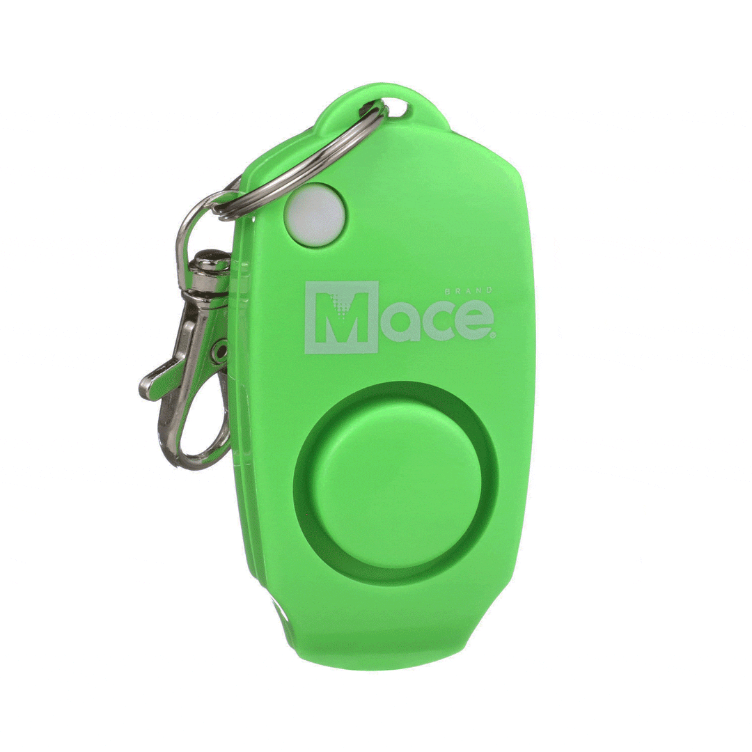 Mace Personal Alarm, 130 decibel, self defense keychain, ideal for school age kids- Black, yellow, red, green, blue, pink or orange.