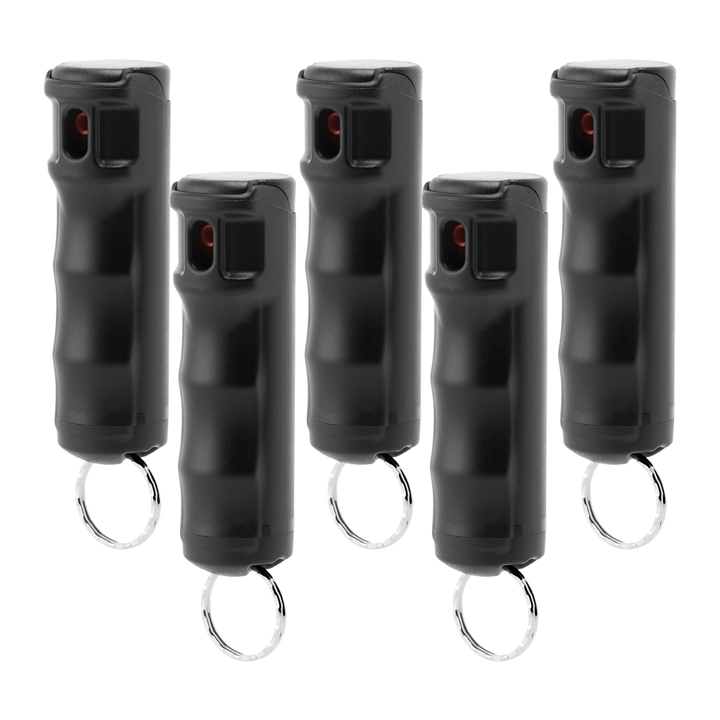 Value Pack (5) Black Hard Case Pepper Sprays