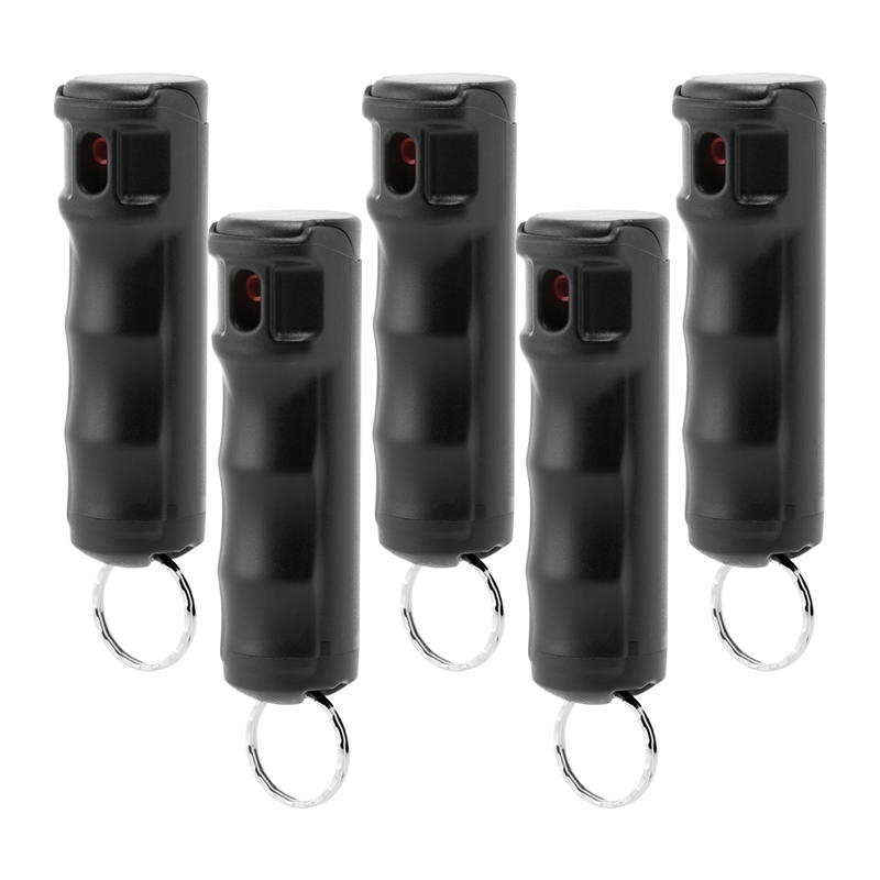 Load image into Gallery viewer, Value Pack (5) Black Hard Case Pepper Sprays
