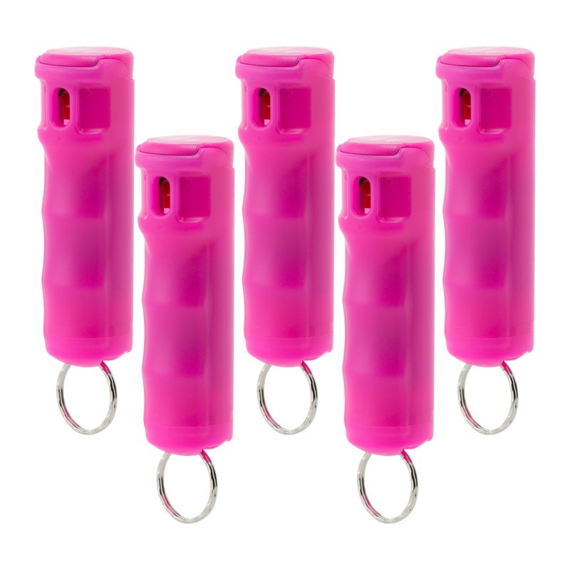 Load image into Gallery viewer, Value Pack (5) Hot Pink Hard Case Pepper Sprays
