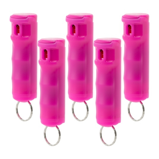 Value Pack (5) Hot Pink Hard Case Pepper Sprays