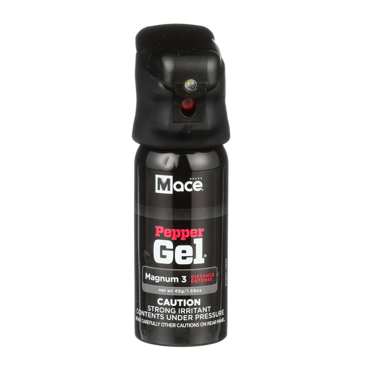 Non-lethal home defense LED equipped 1.59oz. Mace pepper spray gel, 18 ft range, Made in the USA