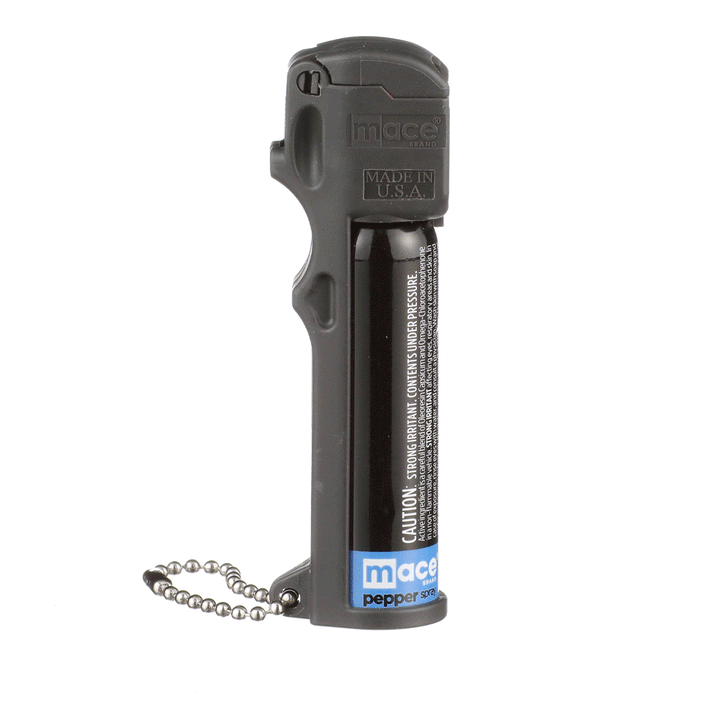3-IN-1 Tear Gas Enhanced Mace Pepper Spray, ideal self defense keychain for women, 12 ft range, Made in the USA