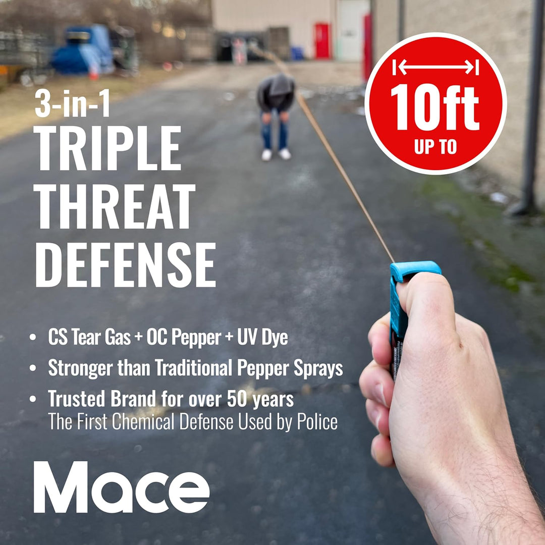 Mace Triple Action Pocket Model Pepper Spray - Blue