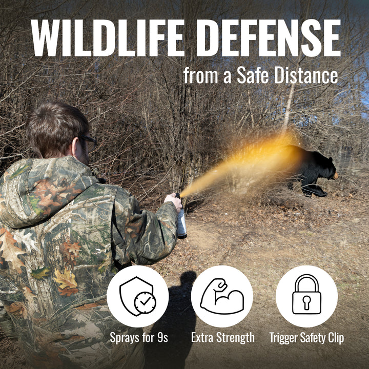 Mace Guard Alaska Bear Deterrent & Self Defense Spray with Spray Holster
