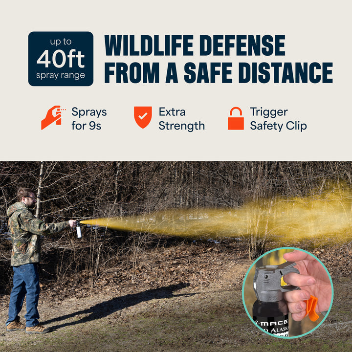 Mace Guard Alaska Bear Deterrent & Self Defense Spray with Spray Holster, 2 Pack