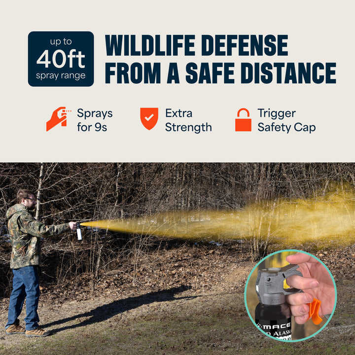 Mace Guard Alaska Bear Deterrent & Self Defense Spray with Spray Holster, 2 Pack