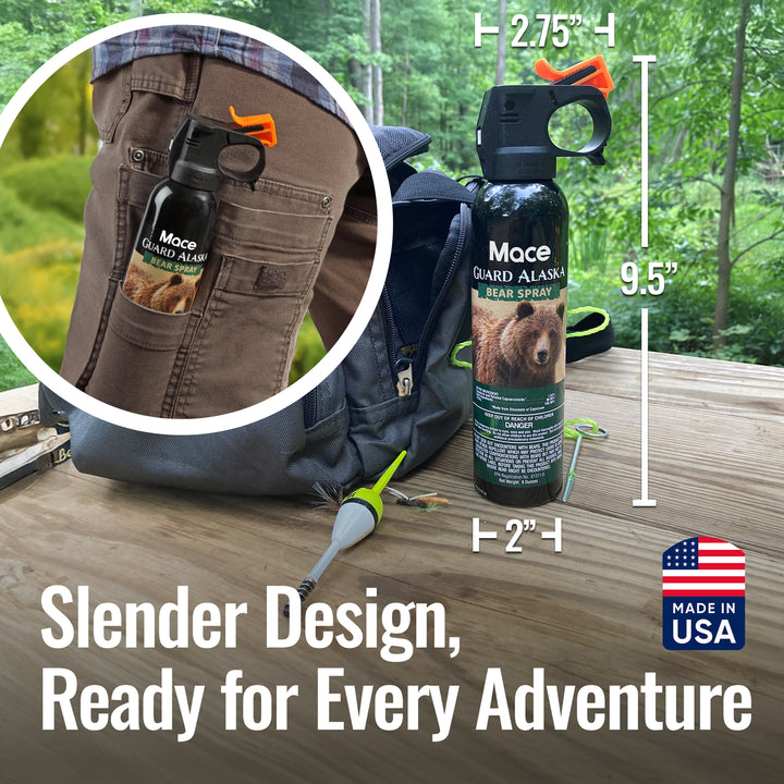 Mace Guard Alaska Bear Deterrent & Self Defense Spray with Spray Holster