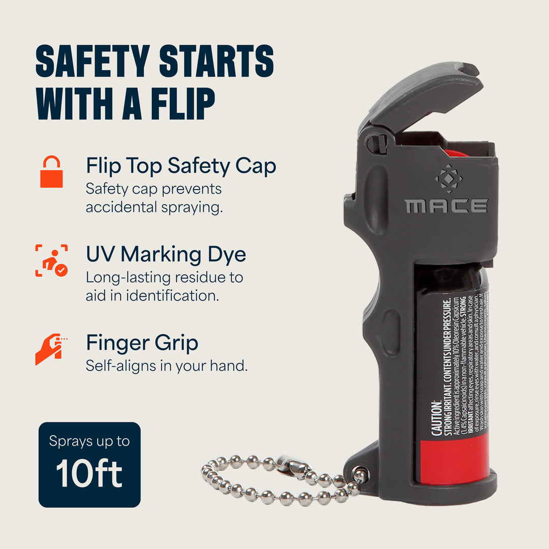 Mace Flip Top Pocket Pepper Spray - Black