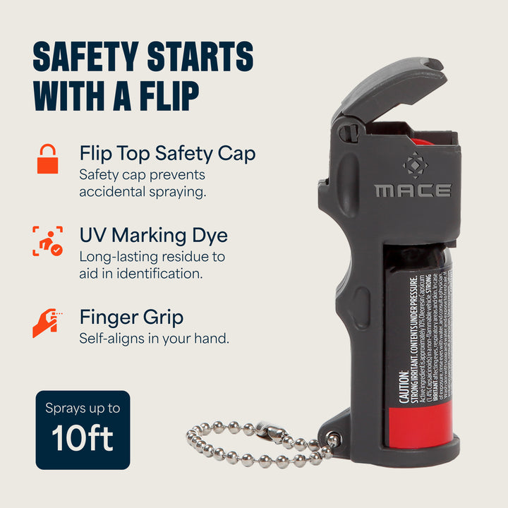 Mace Flip Top Pocket Pepper Spray - Black