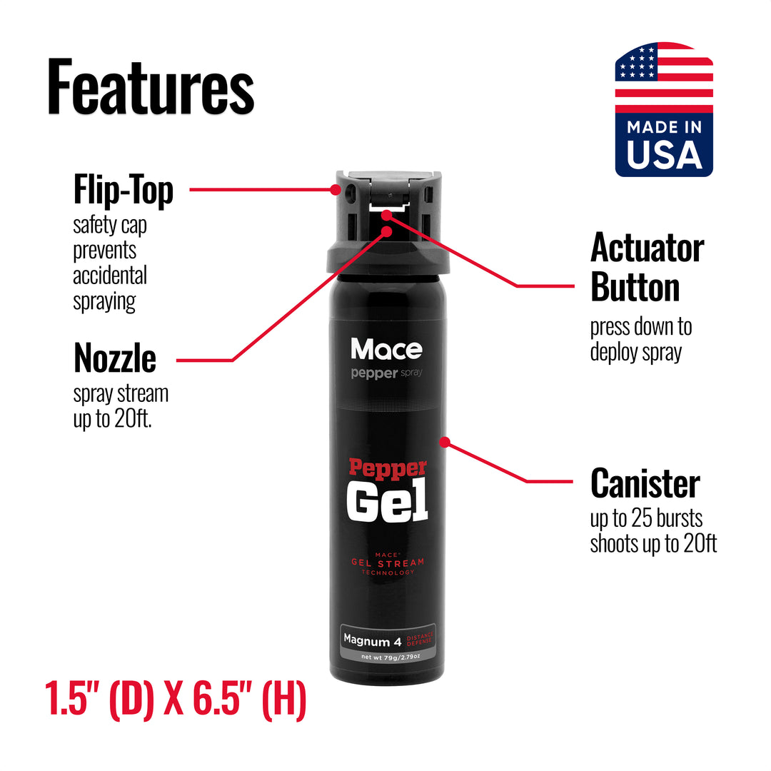 Mace Magnum 4 Flip Top Pepper Gel