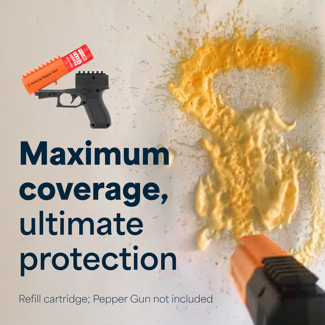 Mace 2 Pack Pepper Spray & Practice Water Trainer Cartridge Refill for Mace Pepper Gun