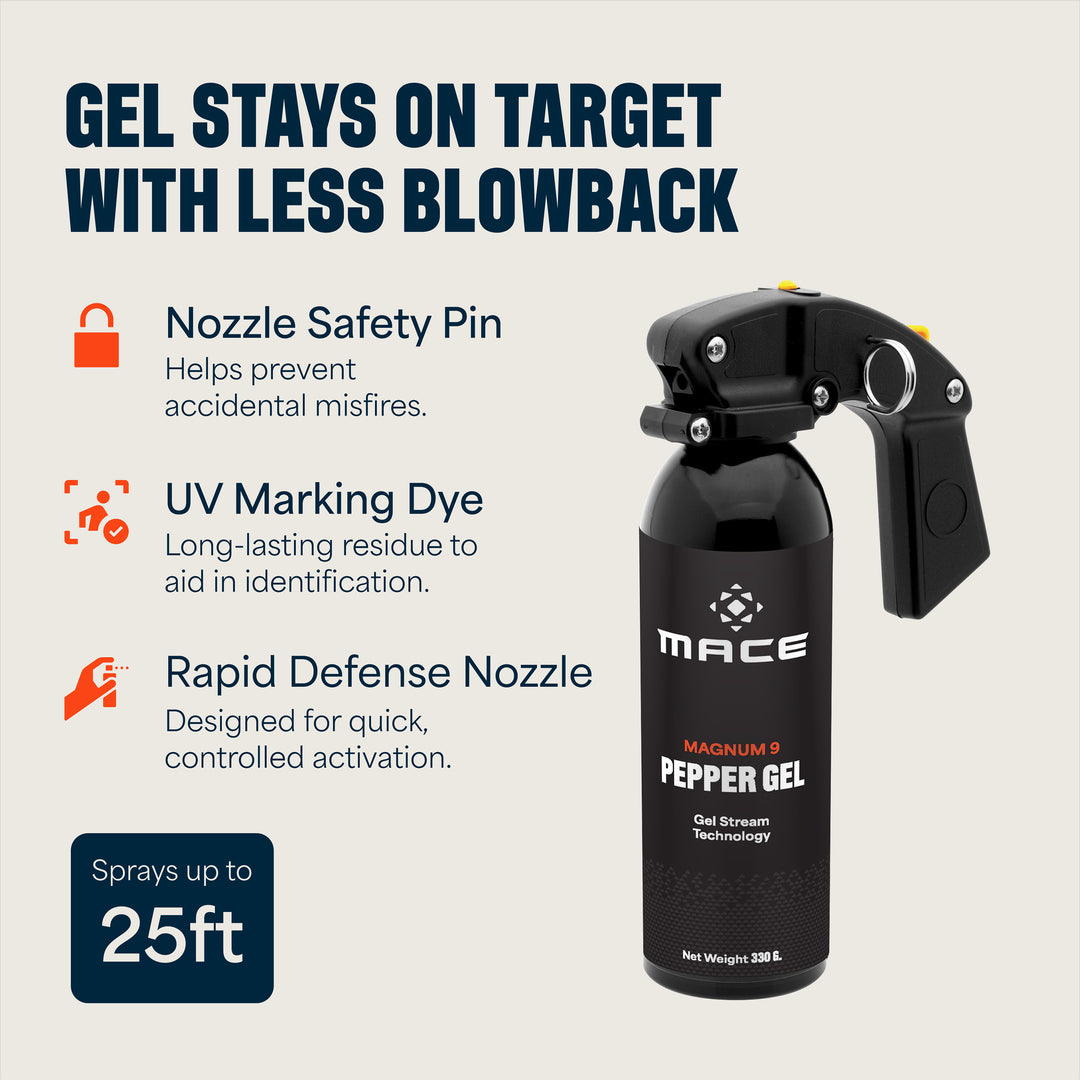 Mace Magnum 9 Trigger Handle Pepper Gel