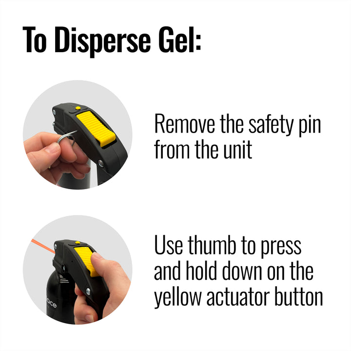 Non-lethal home and store defense,  Mace pepper spray gel extra large size,  20 ft range, Made in the USA