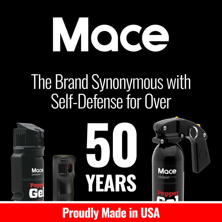 Non-lethal home and store defense,  Mace pepper spray gel extra large size,  20 ft range, Made in the USA