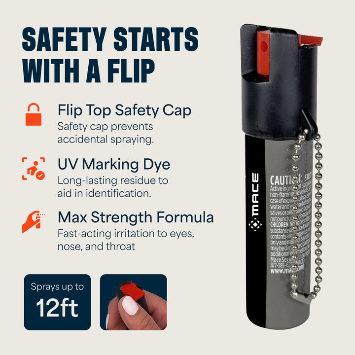 Mace Twist Lock Pepper Spray - Gray