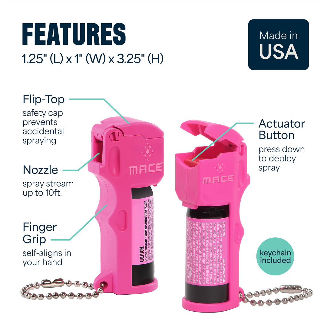 Mace Flip Top Pocket Pepper Spray - Pink