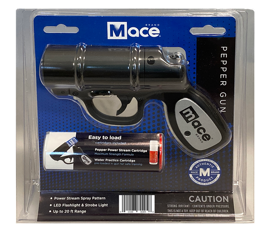 Mace pepper spray gun, ideal home and vehicle defense, Black