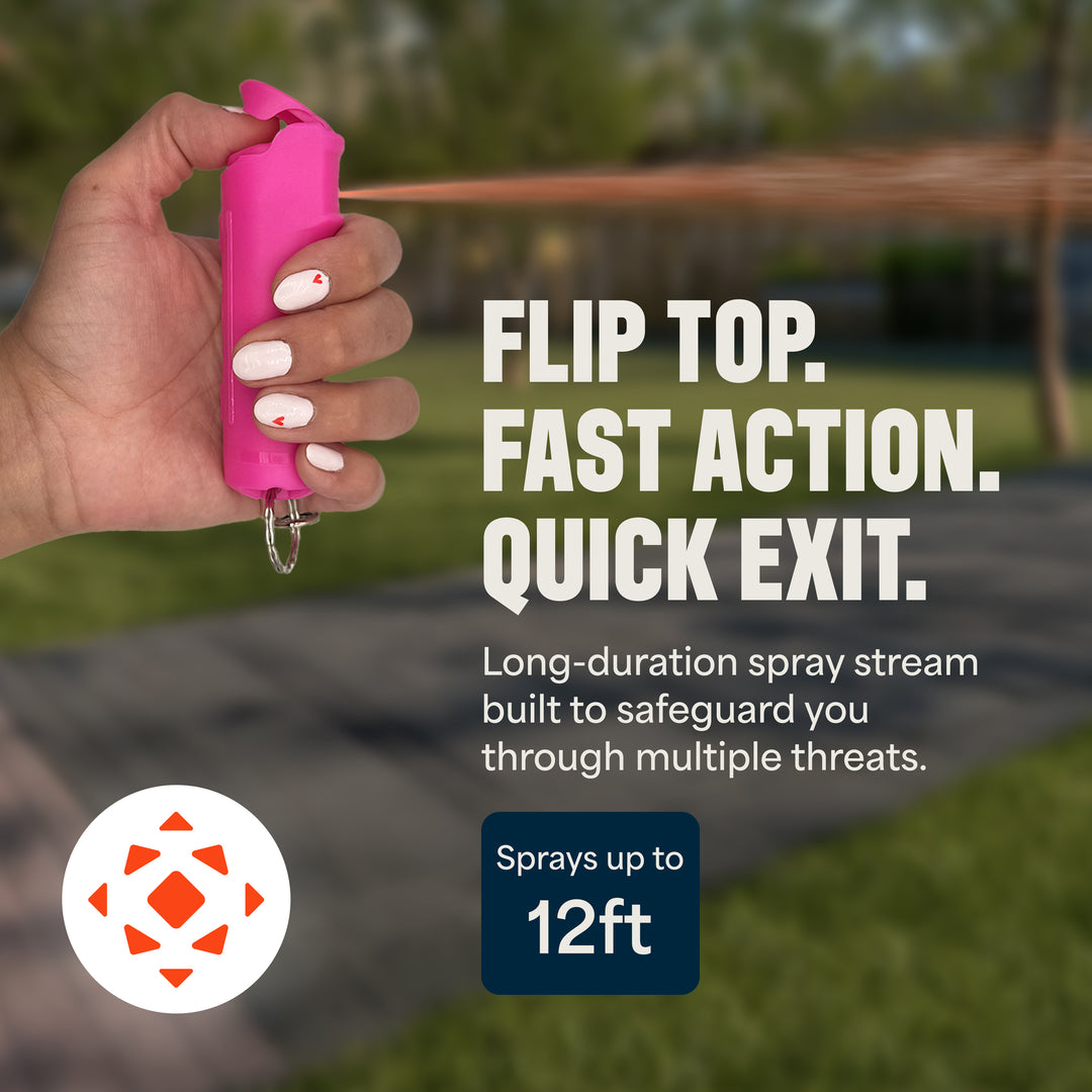 Mace Flip Top Compact Hard Case Pepper Spray - Pink