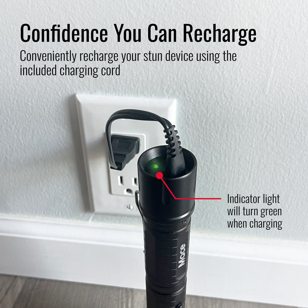 Mace Stun Gun Bright LED Rechargeable Flashlight