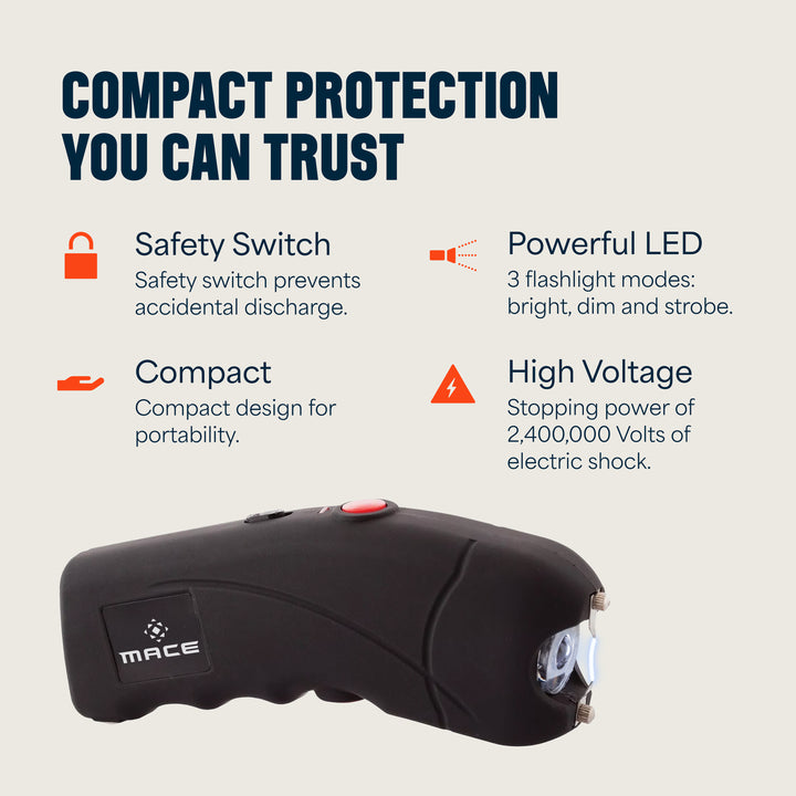 Mace Ergo Stun Gun with LED - Black