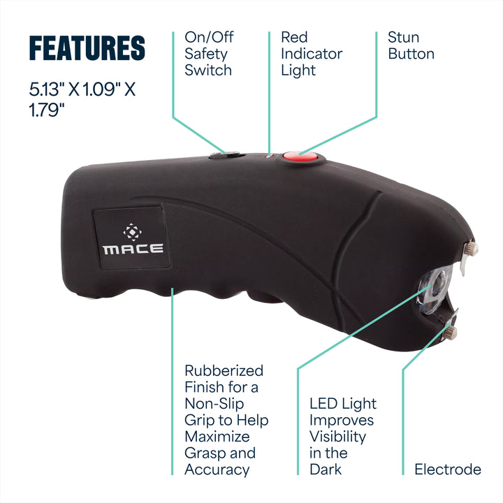 Mace Ergo Stun Gun with LED - Black