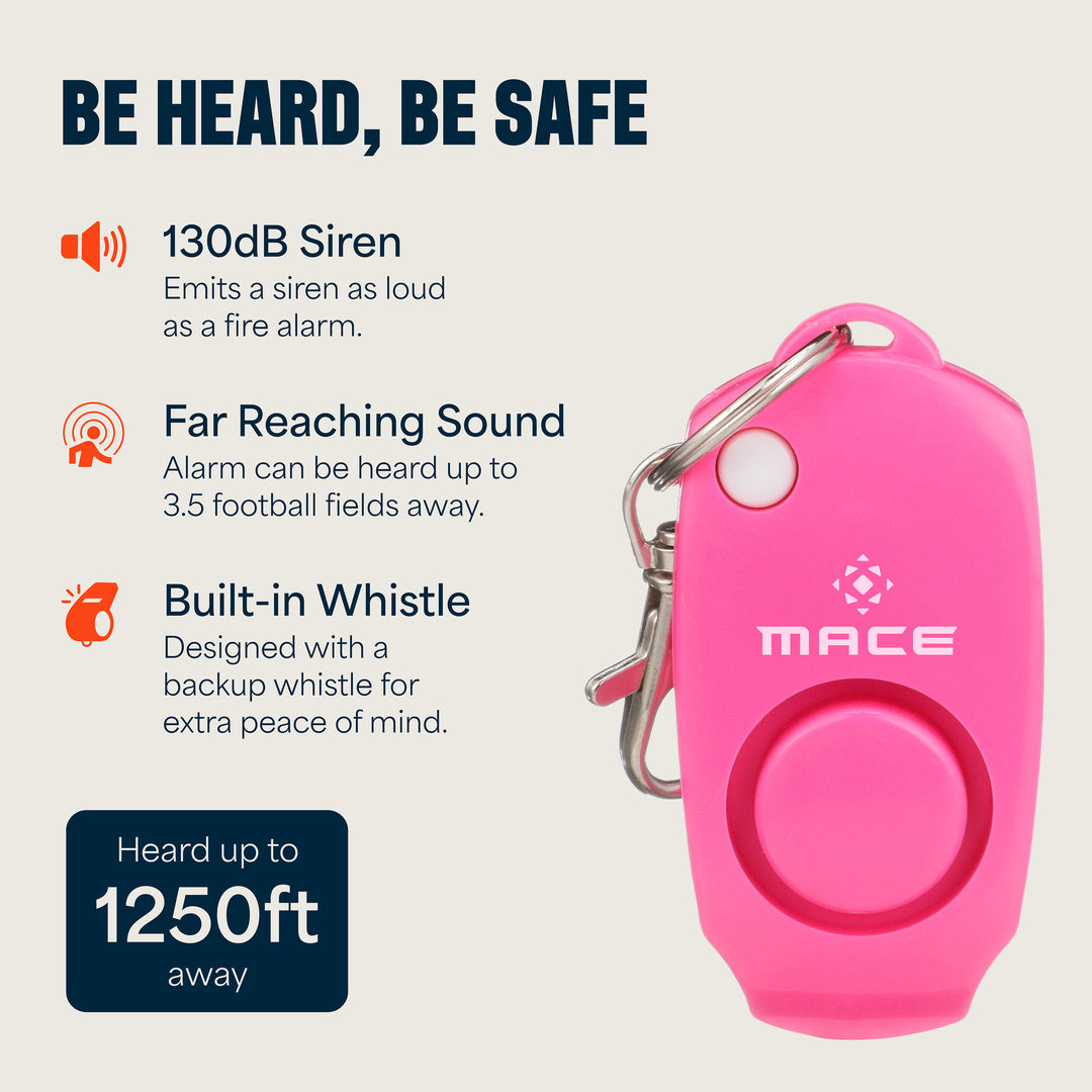 Mace Personal Safety Alarm with Keychain - Pink