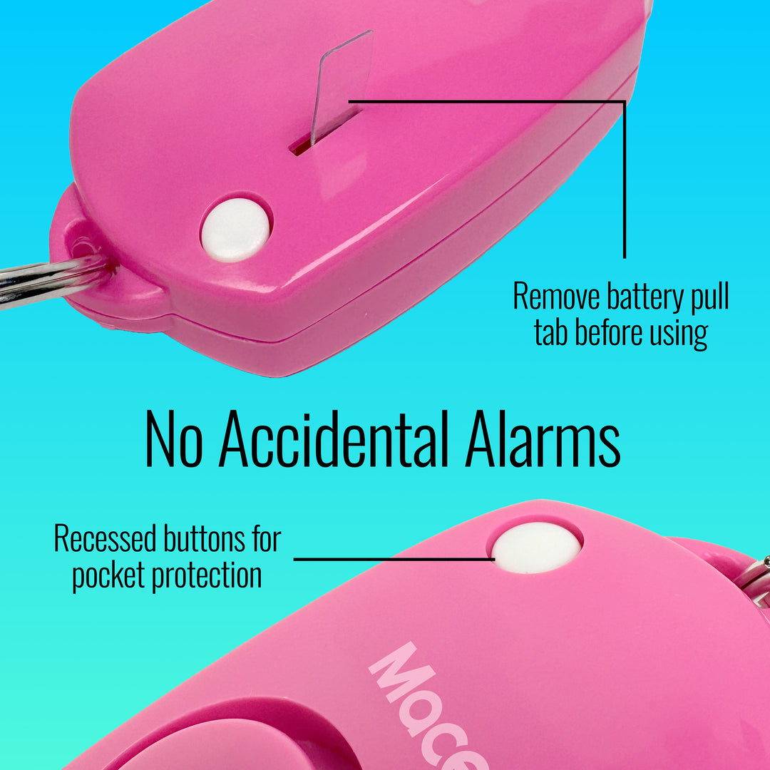 Mace Personal Safety Alarm with Keychain - Pink