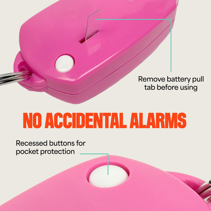 Mace Personal Safety Alarm with Keychain - Pink