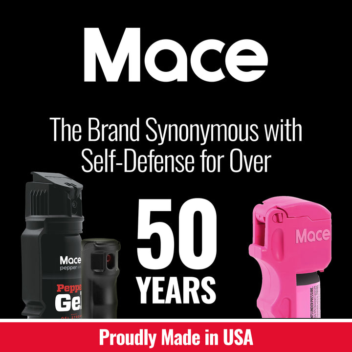 Pocket Size Mace Pepper Spray- Ideal self defense keychain for women, 10 ft range, Made in the USA- Available in Neon Pink