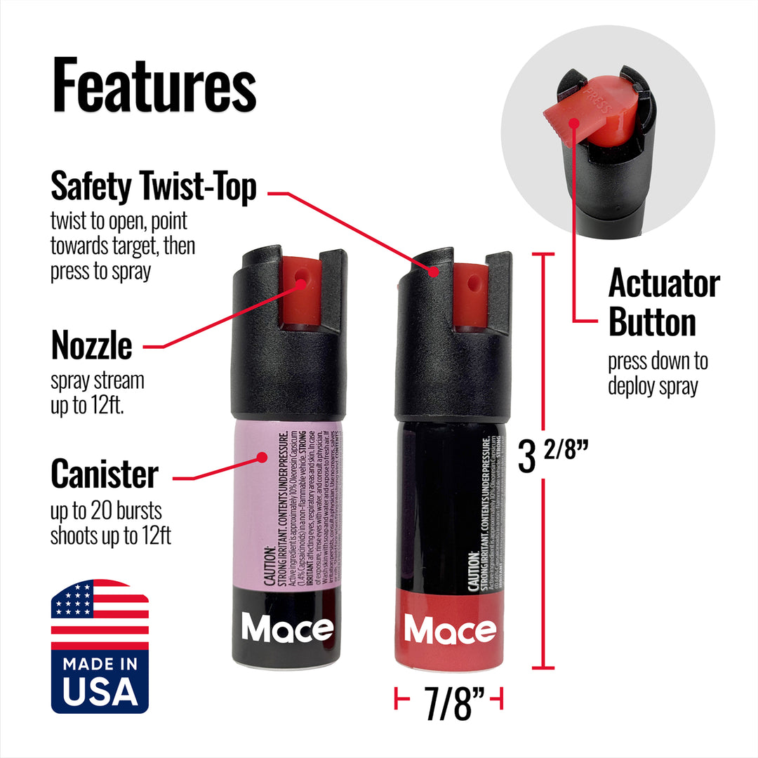 Twist Lock Pepper Spray - 2 Pack