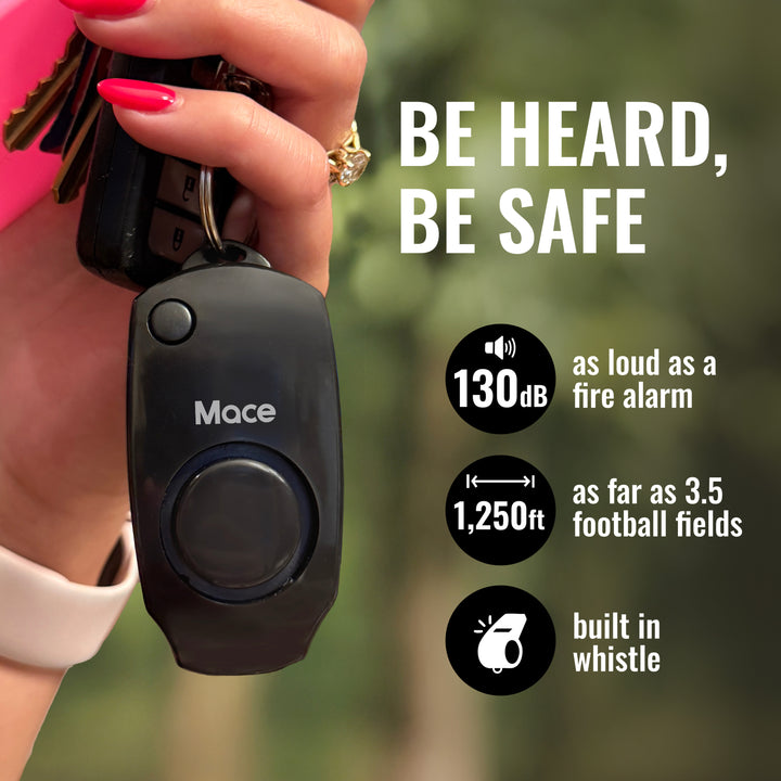 Mace Personal Safety Alarm with Keychain - Black