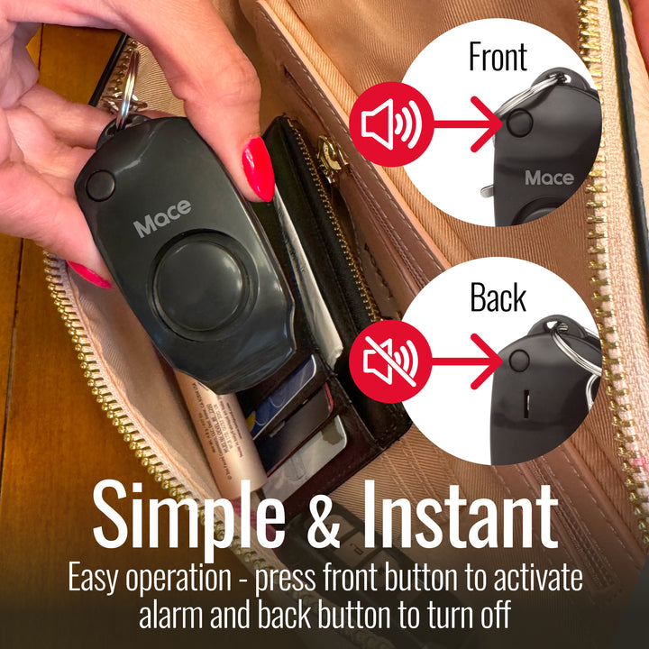 Mace Personal Safety Alarm with Keychain - Black