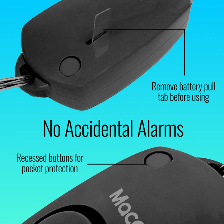 Mace Personal Safety Alarm with Keychain - Black